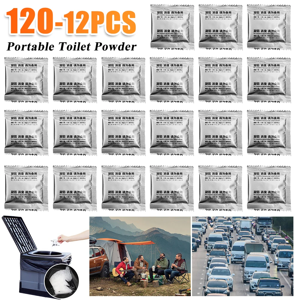Outdoor Hunting Toilet - 120-12PCS Camping Toilet Chemicals Liquid Waste