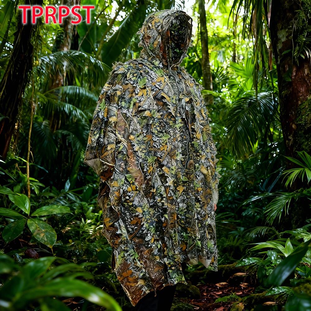 Ghillie Suit Woodland - Men Women Outdoor Camouflage Cloak Ghillie
