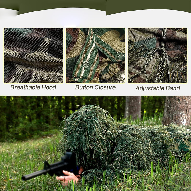 Ghillie Suit Woodland - Tactical Men Adult Children Kids Ghillie