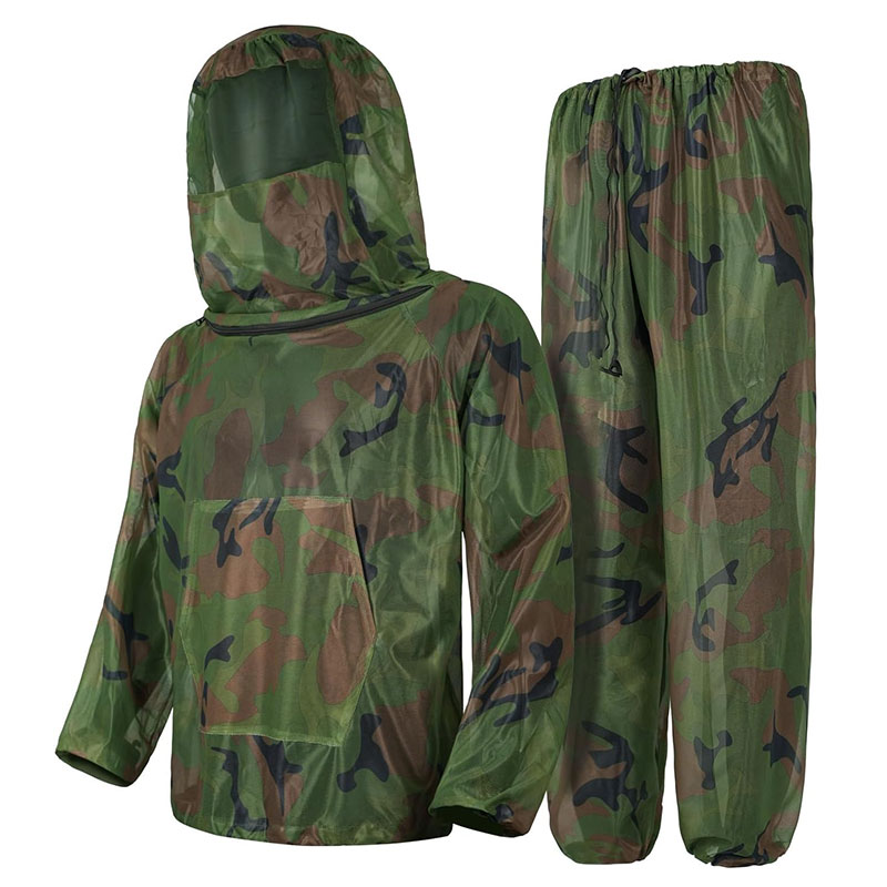 Ghillie Suit Woodland - Woodland Camouflage Anti-mosquito Beekeeping Suit Camping