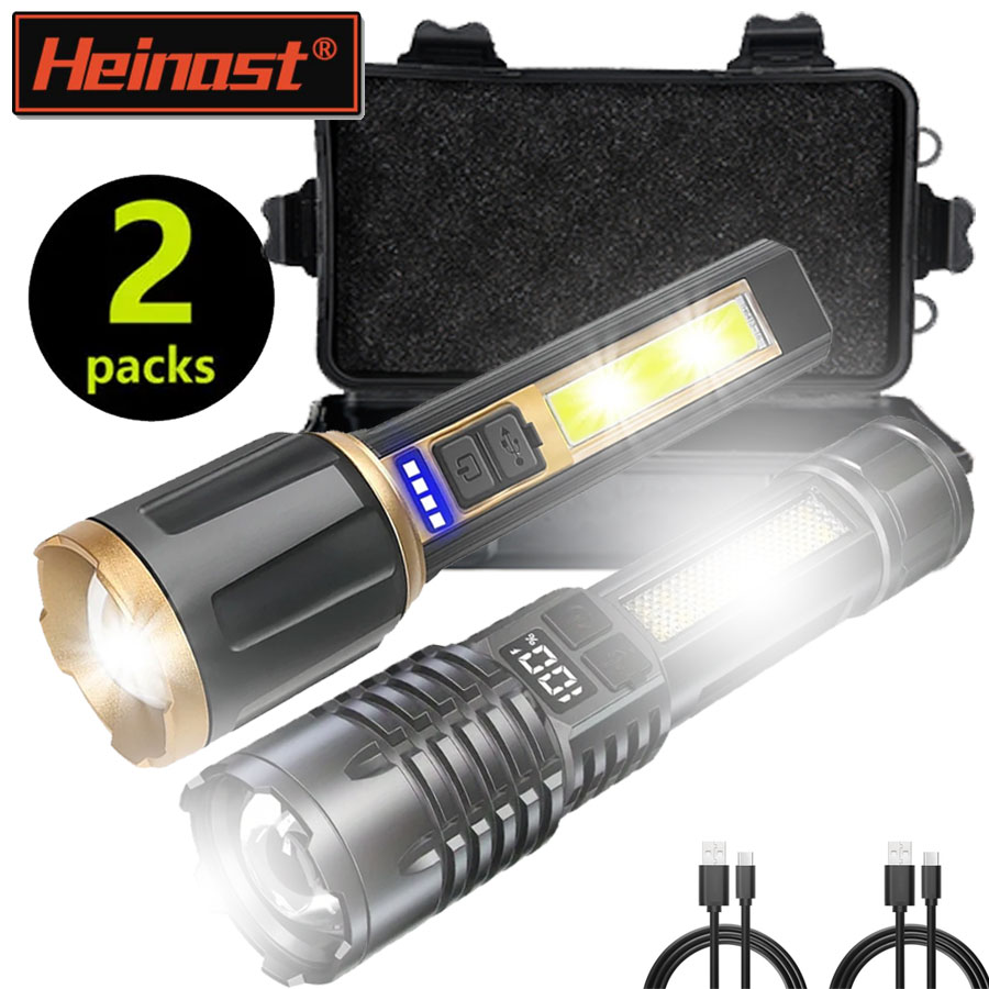 Tactical Flashlight Rechargeable - Super Bright LED Flashlights USB Rechargeable