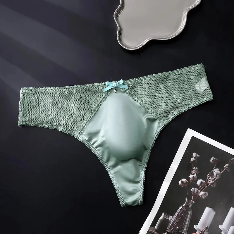 Men Satin Jacquard Mesh Thongs - Bow Stringer Tool recension och pris