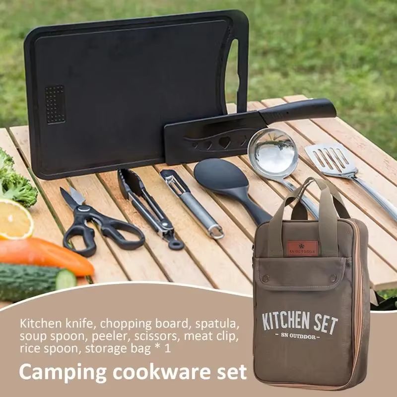 8pcs Camping Kitchen Cookware  - Outdoor Hunting Kitchen recension och pris