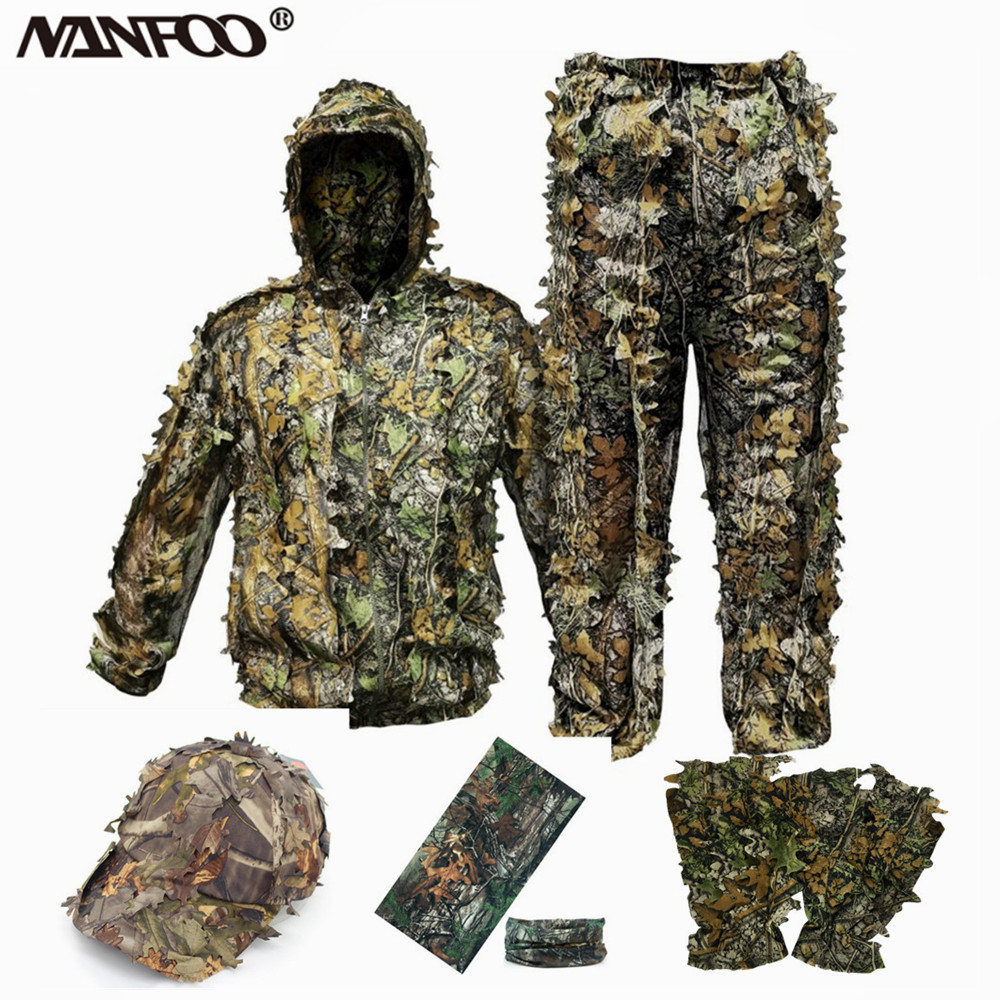 Adult 3D Leaves Bionic Camoufl - Ghillie Suit Woodland recension och pris