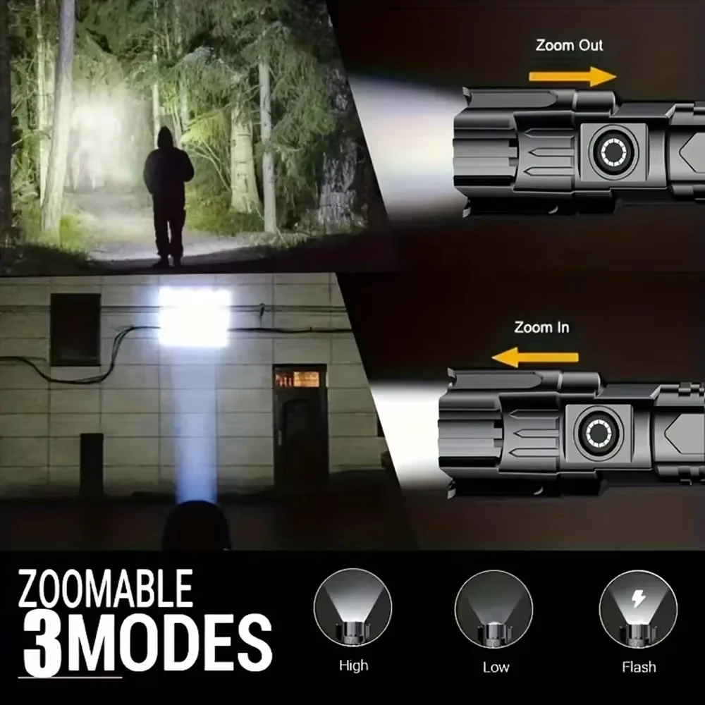 Super Bright LED Flashlight US - Tactical Flashlight Rechargeable recension och pris