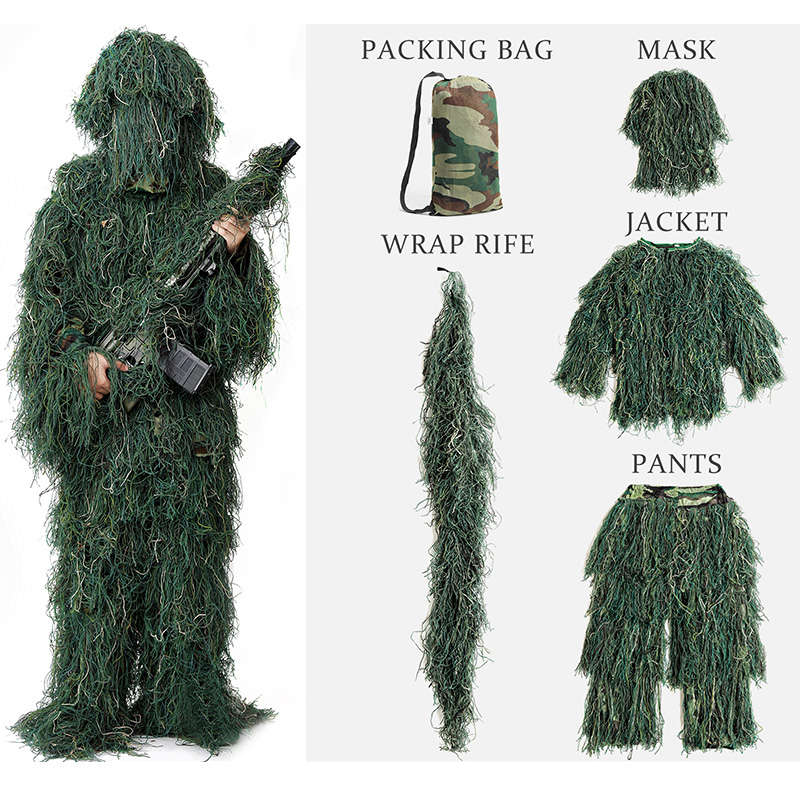 5Pcs Adult Ghillie Suit Kids H - Ghillie Suit Woodland recension och pris