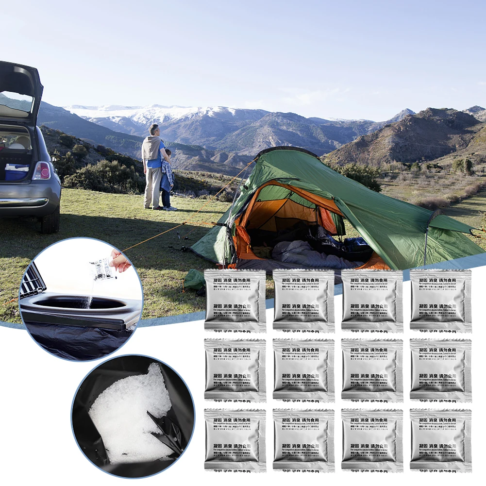 12 Bag Poo Powder Camping Toil - Outdoor Hunting Toilet recension och pris