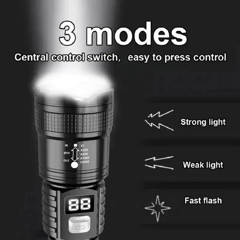 100000LM Super Bright Led Flas - Tactical Flashlight Rechargeable recension och pris