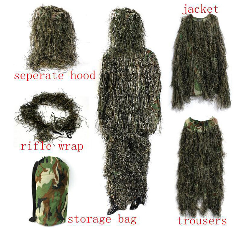 Tactical Men Adult Children Ki - Ghillie Suit Woodland recension och pris