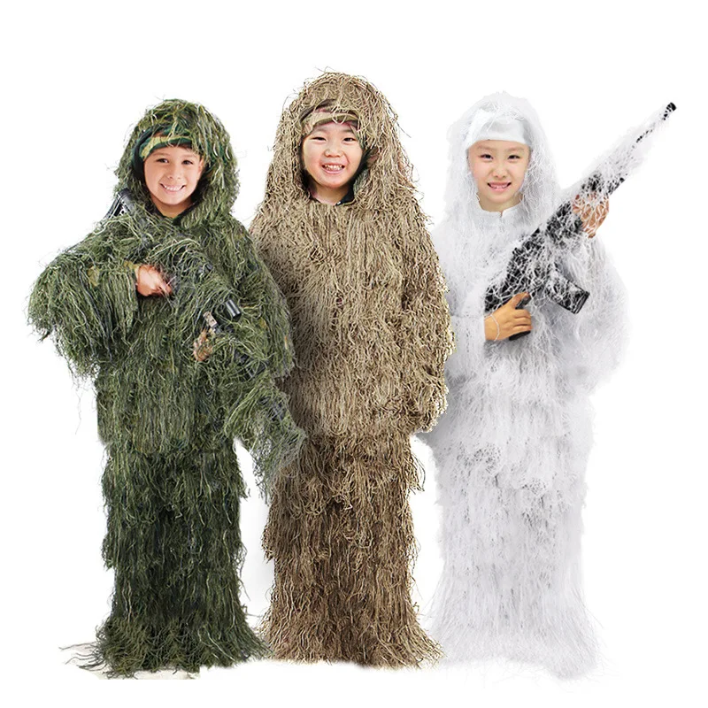 Tactical Men Adult Children Ki - Ghillie Suit Woodland recension och pris