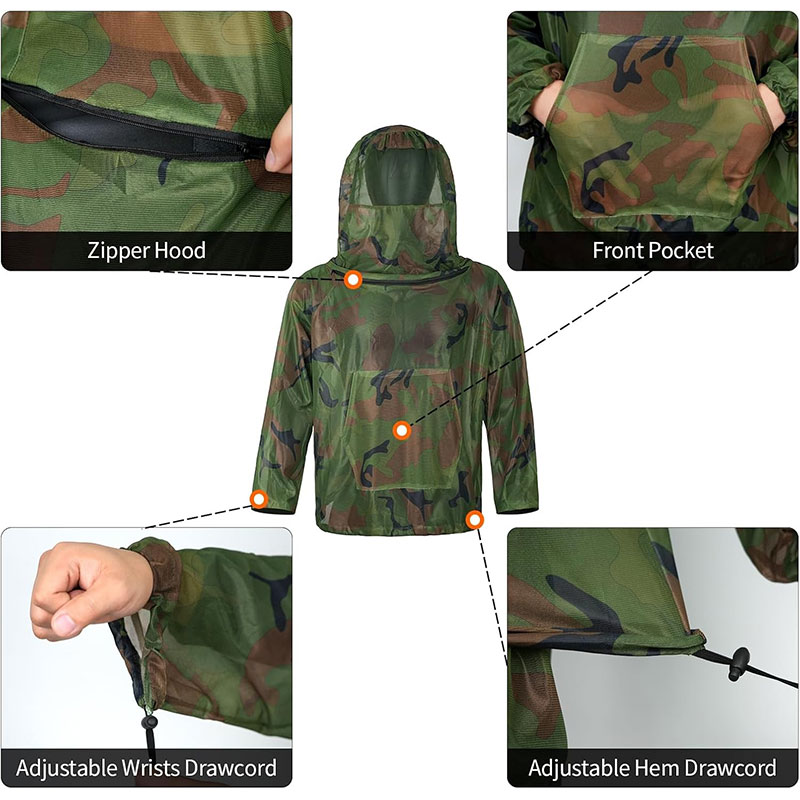 Woodland Camouflage Anti-mosqu - Ghillie Suit Woodland recension och pris