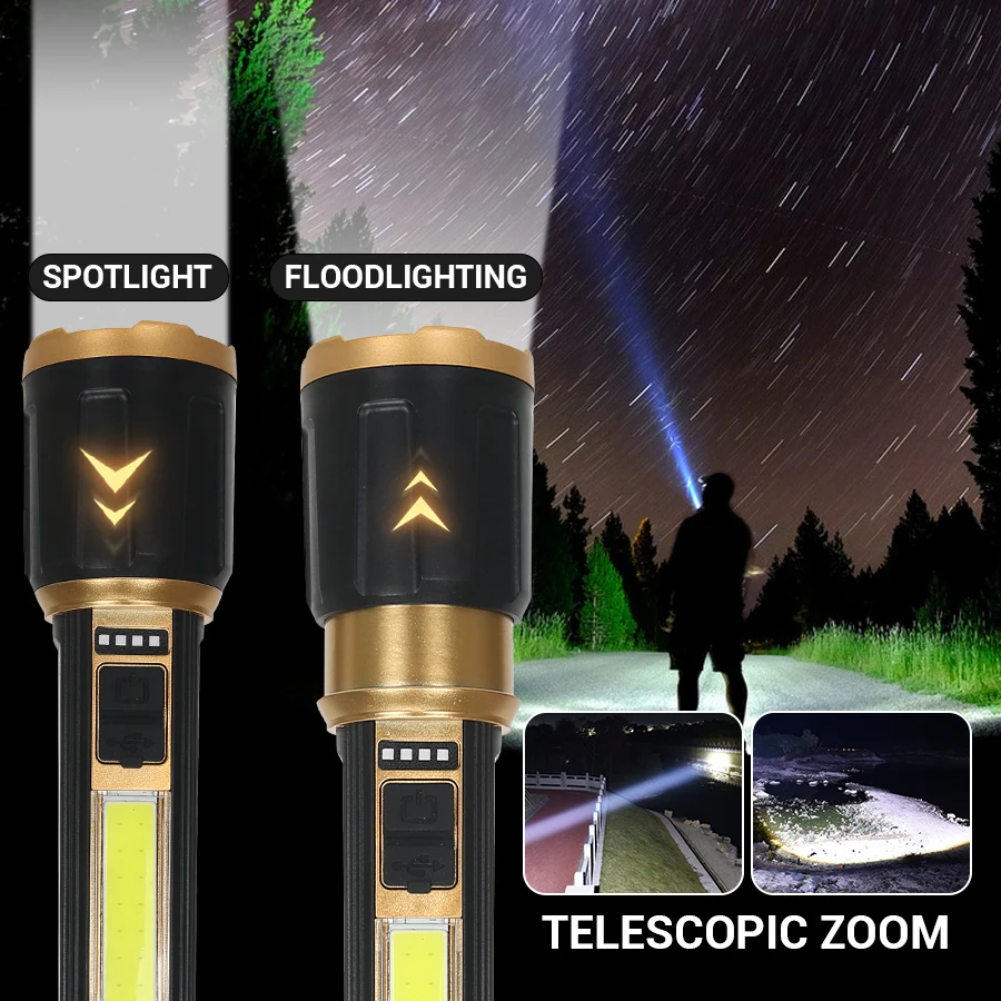 Super Bright  LED Flashlights  - Tactical Flashlight Rechargeable recension och pris
