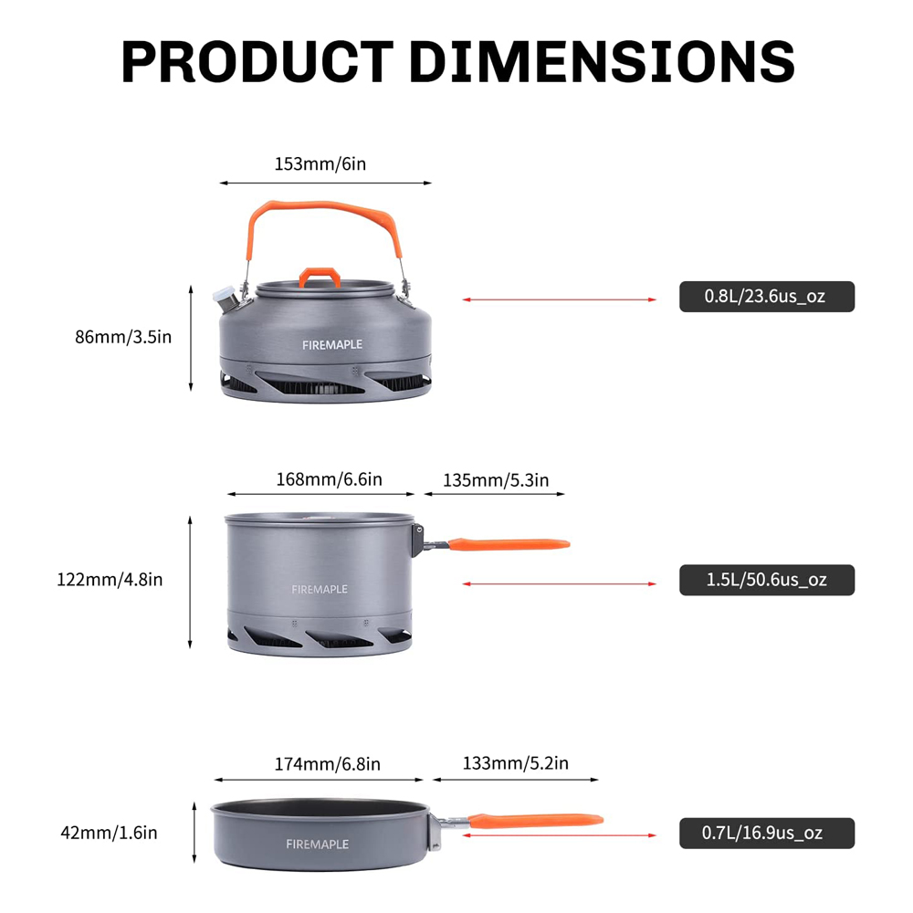 Fire Maple Camping Cookware Ut - Outdoor Hunting Kitchen recension och pris