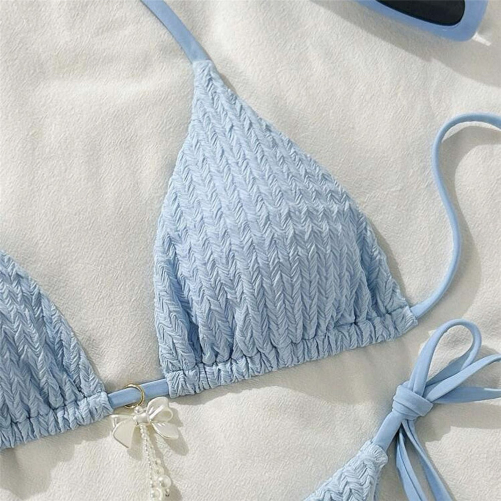 Sky Blue Bead Bow Swimwear Hal - Bow Stringer Tool recension och pris